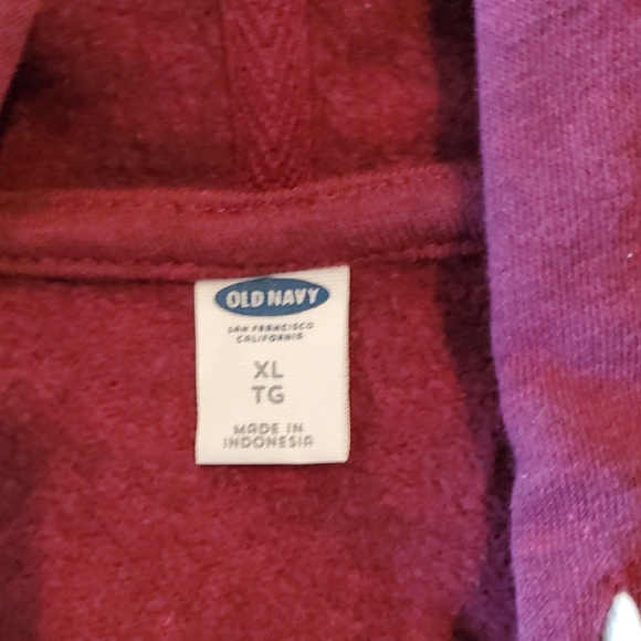 Old Navy Red Zip-Up Hoodie - Picture 2 of 2